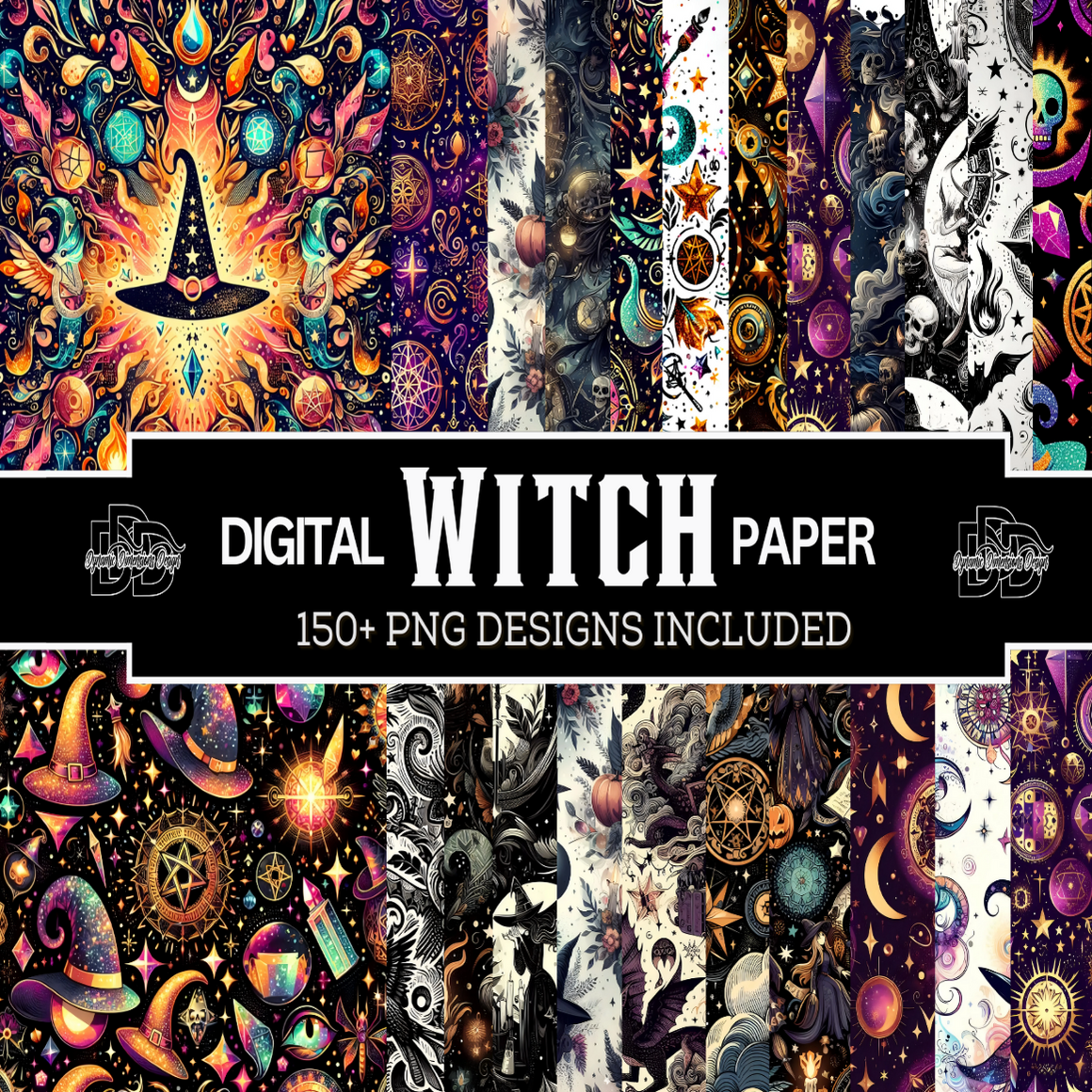 Witch Graphics Digital Paper/Background