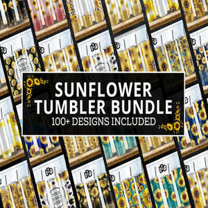 Sunflower Tumbler Mega Bundle svg, png, instant download, dxf, eps, pdf, jpg, cricut, silhouette, sublimtion, printable