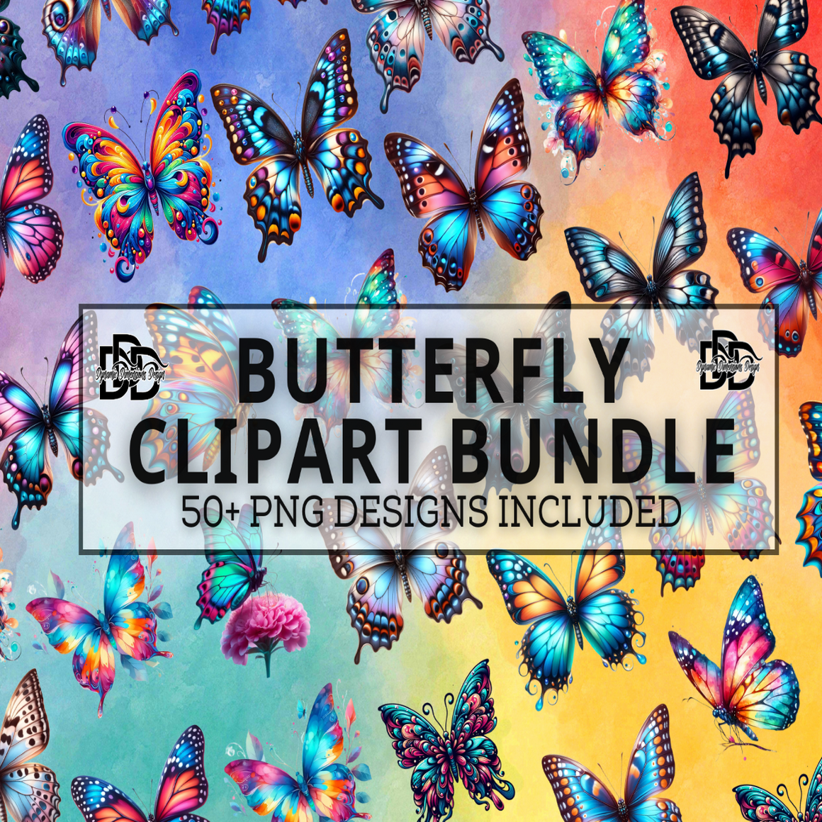 Butterfly Clipart PNG Bundle