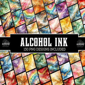 Alcohol Ink Digital Paper Overlay Bundle