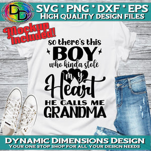 Boy Stole My Heart _ Calls me Grandma svg, png, instant download, dxf, eps, pdf, jpg, cricut, silhouette, sublimtion, printable