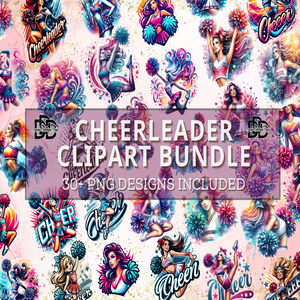 Cheerleading Clipart PNG Bundle