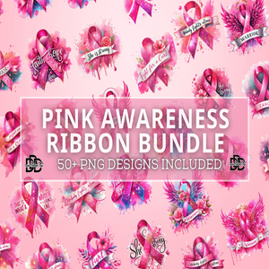 Pink Breast Cancer Ribbon Bundle