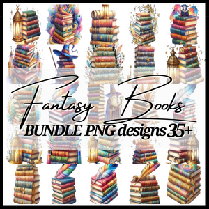 Magical Books Clipart PNG Bundle