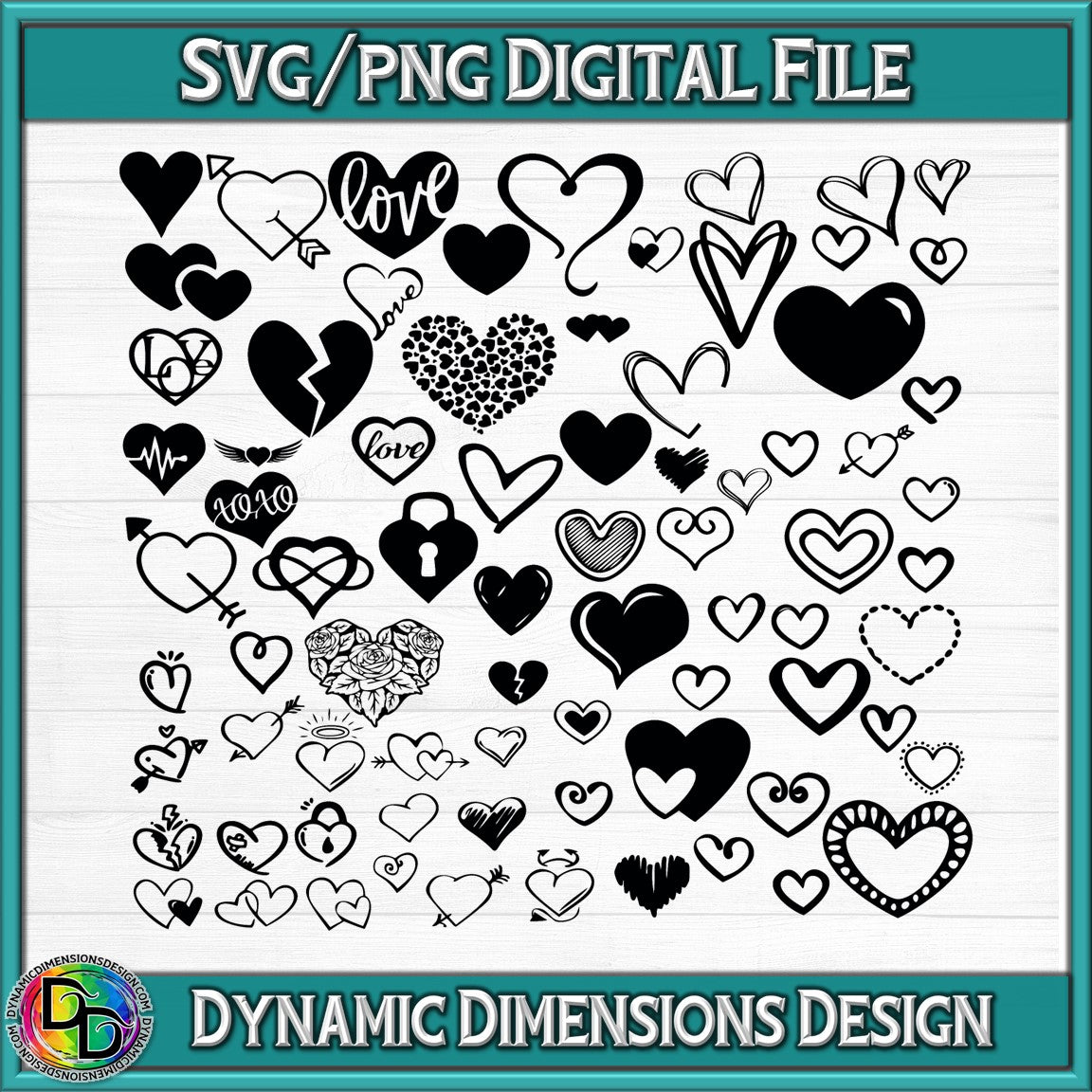 Heart Clipart svg, png, instant download, dxf, eps, pdf, jpg, cricut, silhouette, sublimtion, printable