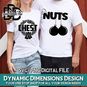 Chest Nuts Funny Couples Design svg, png, instant download, dxf, eps, pdf, jpg, cricut, silhouette, sublimtion, printable