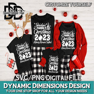 Family Christmas Making Memories 2023 svg, png, instant download, dxf, eps, pdf, jpg, cricut, silhouette, sublimtion, printable