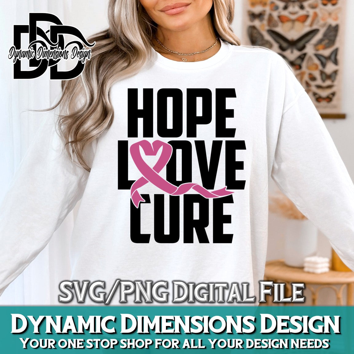 Hope Love Cure, Breast Cancer, Cancer Bundle svg, png, instant download, dxf, eps, pdf, jpg, cricut, silhouette, sublimtion, printable