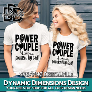 Power Couple svg, png, instant download, dxf, eps, pdf, jpg, cricut, silhouette, sublimtion, printable