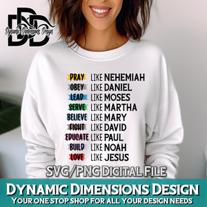 Pray Like Nehemiah svg, png, instant download, dxf, eps, pdf, jpg, cricut, silhouette, sublimtion, printable