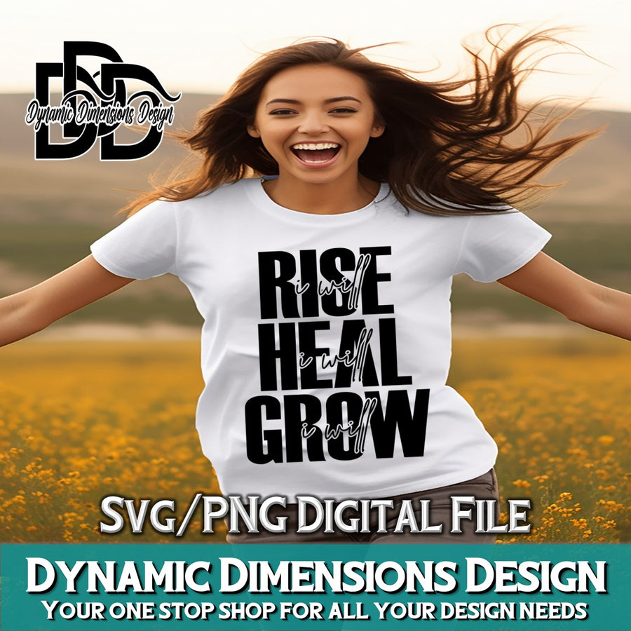 Rise Heal Grow svg, png, instant download, dxf, eps, pdf, jpg, cricut, silhouette, sublimtion, printable