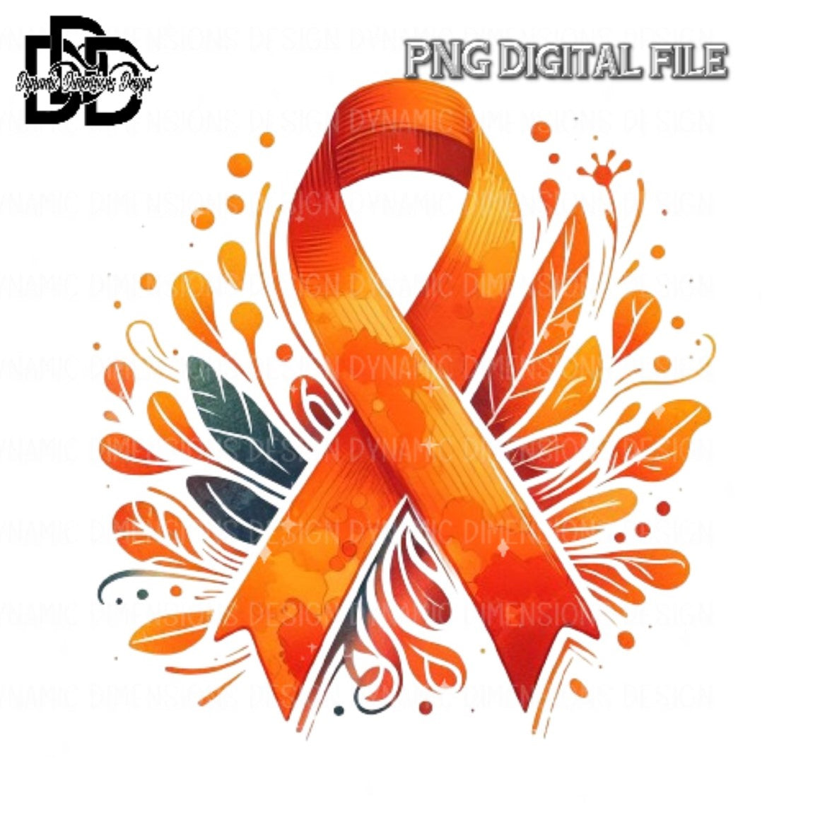 Awareness Ribbon, Orange PNG