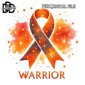 Warrior Awareness Ribbon, Orange PNG