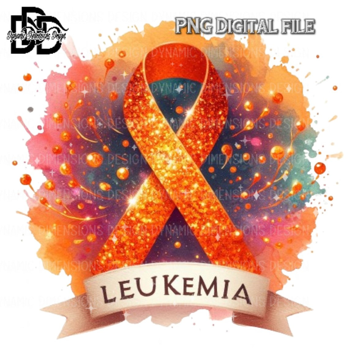 Leukemia Awareness Ribbon, Orange PNG