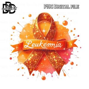 Leukemia Awareness Ribbon, Orange PNG