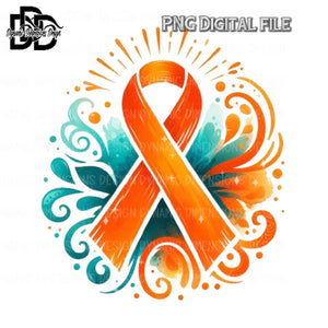Awareness Ribbon, Orange PNG