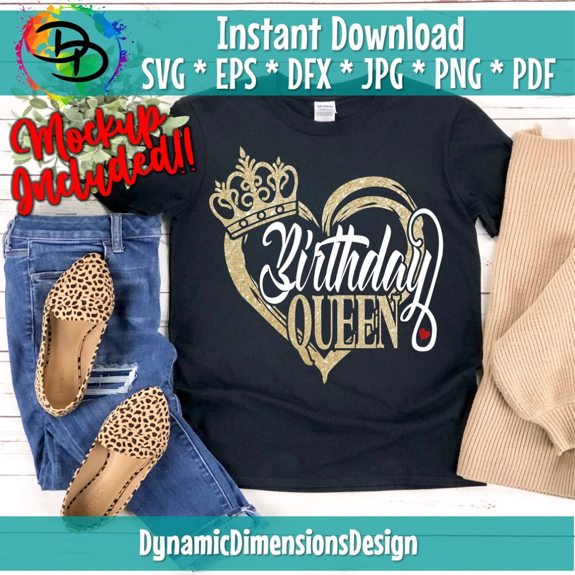 Birthday Queen Heart svg, png, instant download, dxf, eps, pdf, jpg, cricut, silhouette, sublimtion, printable