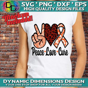 Peace Love Cure Orange