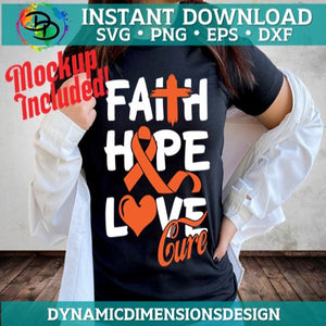 Faith Hope Love Cure Leukemia SVG