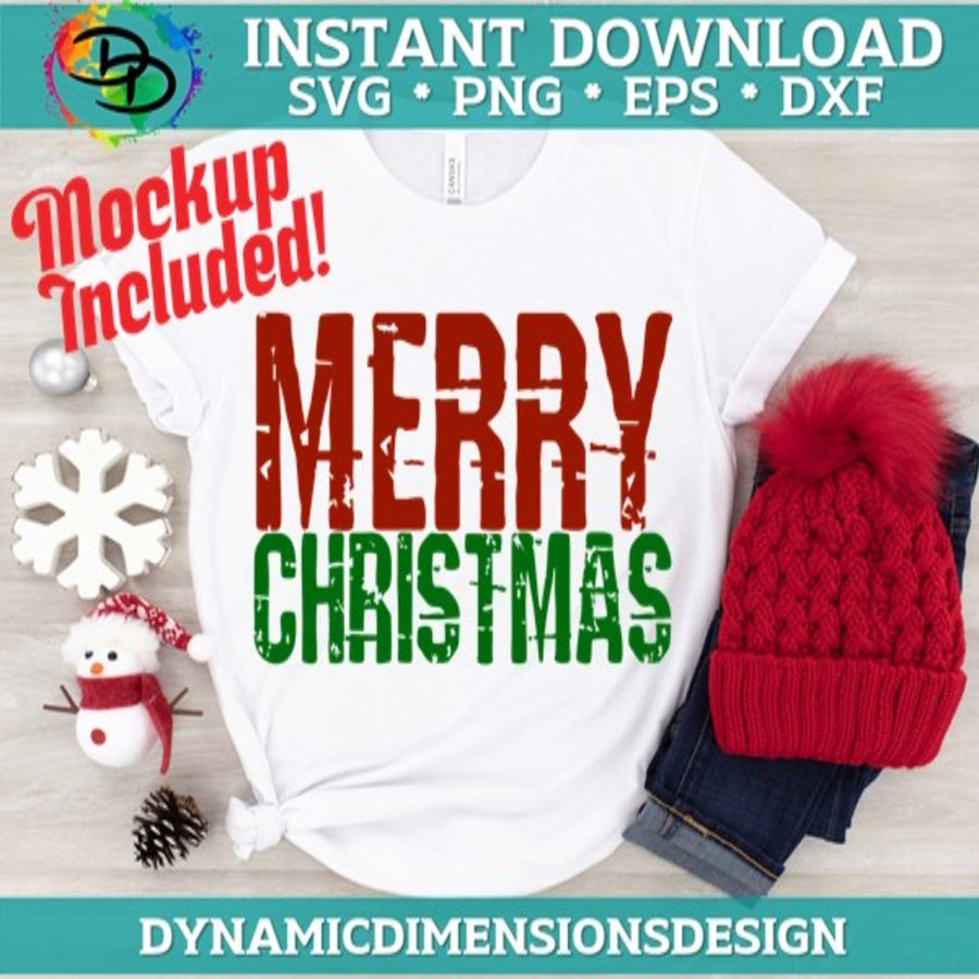 Merry Christmas Distressed