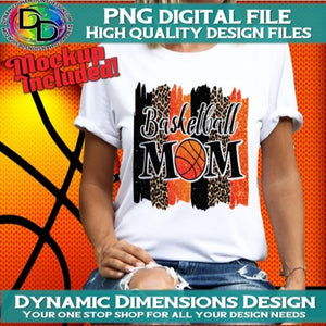 Basketball Mom Brushstroke PNG