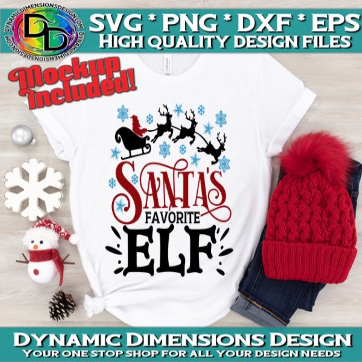 Santa's favorite ELF svg, png, instant download, dxf, eps, pdf, jpg, cricut, silhouette, sublimtion, printable