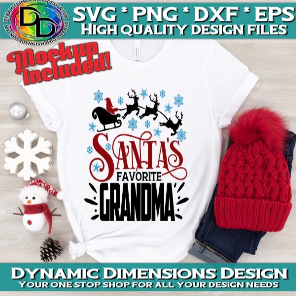 Santa's favorite Grandma svg, png, instant download, dxf, eps, pdf, jpg, cricut, silhouette, sublimtion, printable