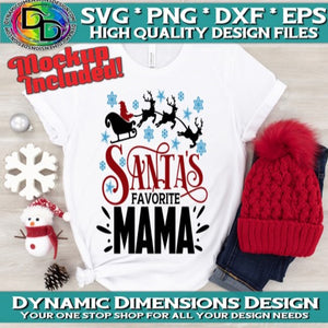 Santa's favorite Mama svg, png, instant download, dxf, eps, pdf, jpg, cricut, silhouette, sublimtion, printable