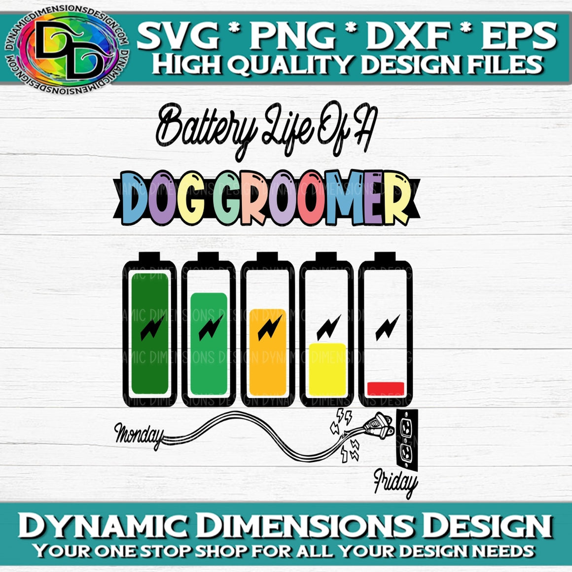 Battery LIfe of a Dog Groomer svg, png, instant download, dxf, eps, pdf, jpg, cricut, silhouette, sublimtion, printable