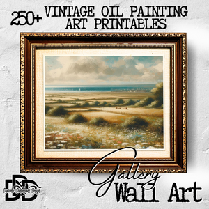 Wildflower Field Oil Painting Wall Art Bundle 250+ Images