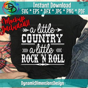A Little Country A Little Rock N Roll SVG/PNG