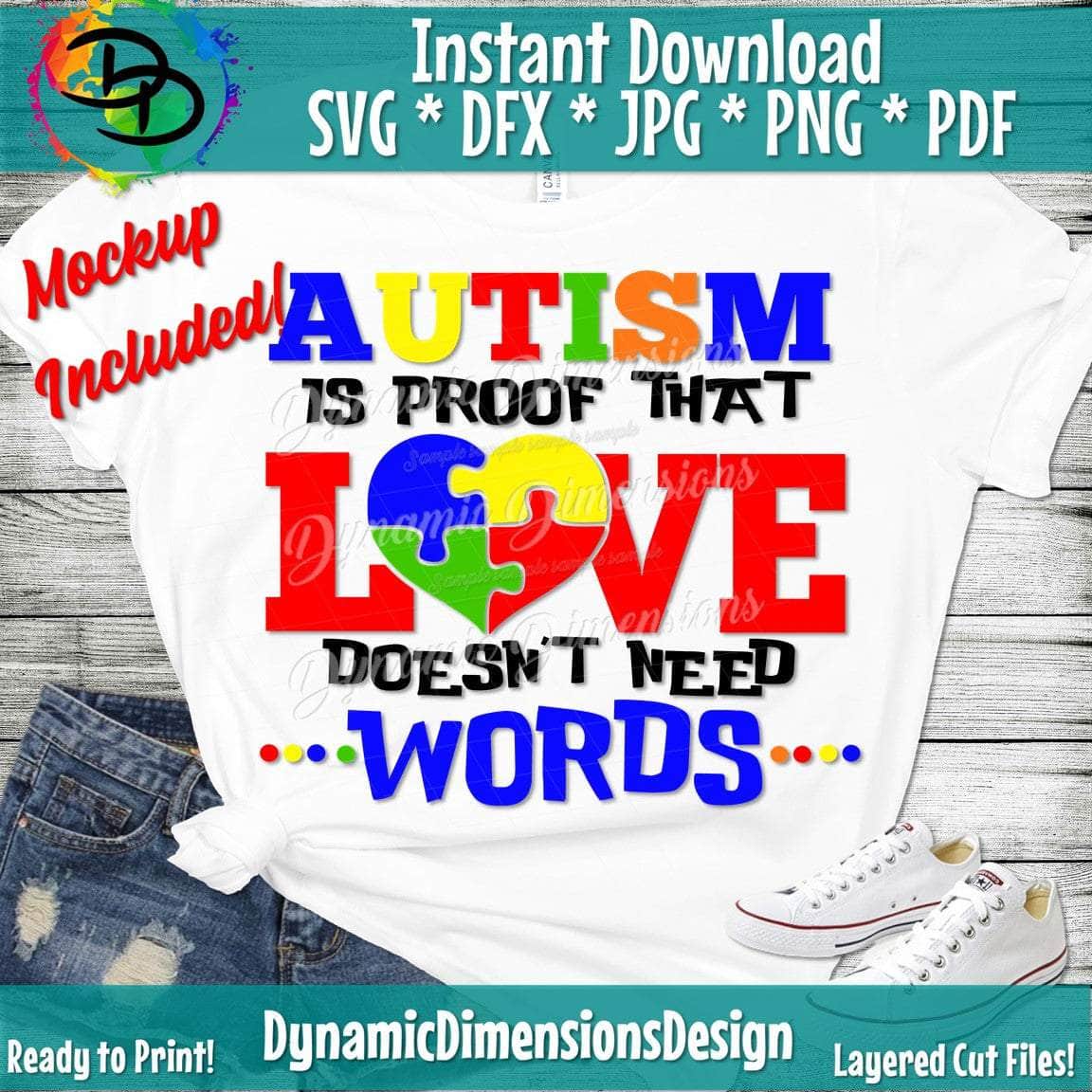 Autism is Proof that Love doesn't need Words SVG