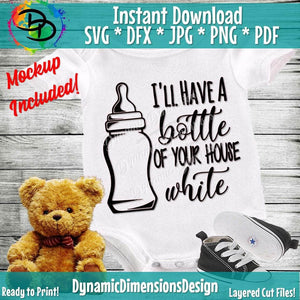 Baby bottle of your house white