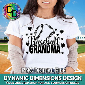 Baseball Grandma SVG, Instant Download svg, png, instant download, dxf, eps, pdf, jpg, cricut, silhouette, sublimtion, printable