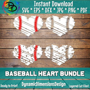 Baseball Heart Clipart