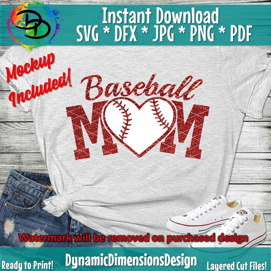Baseball Mom Glitter