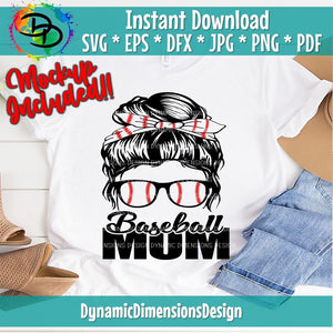Baseball Mom Messy Bun