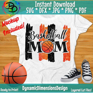 Basketball Mom Brushstroke