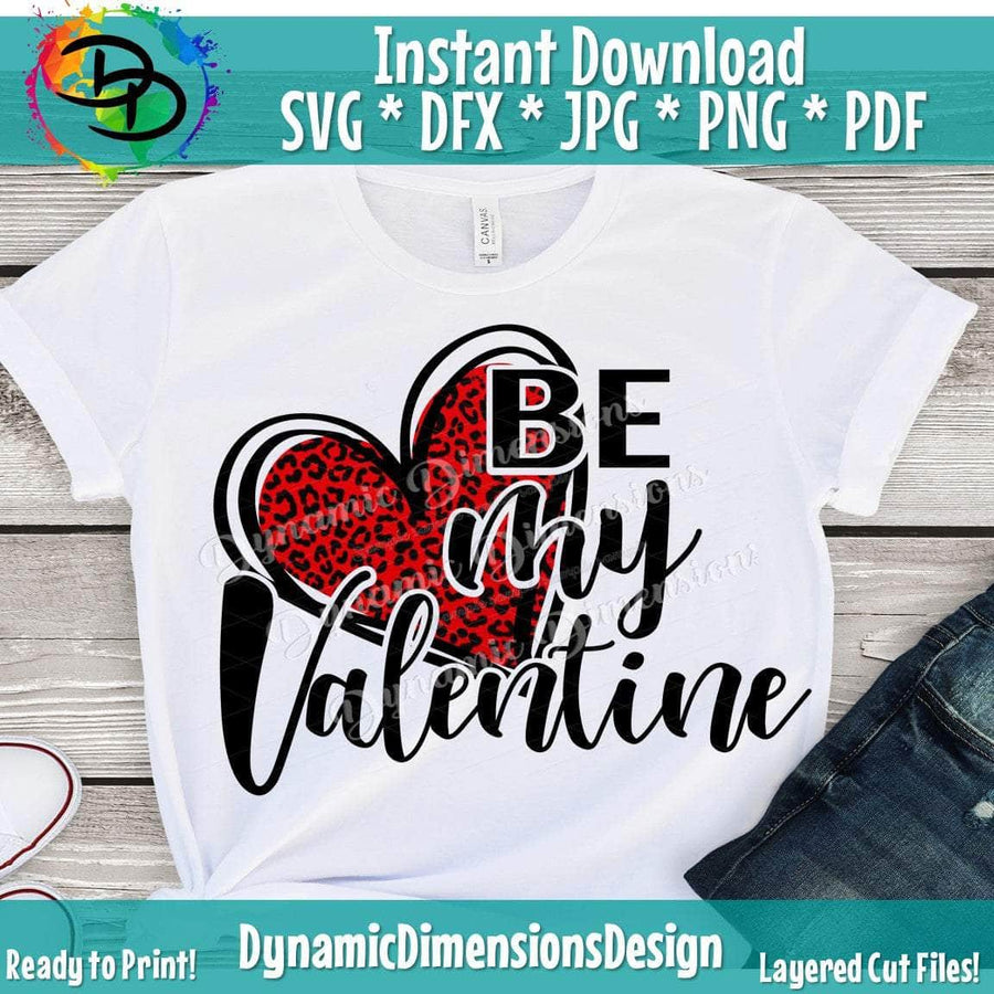 Be My Valentine Leopard Heart