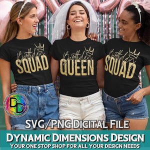 Birthday Queen Squad Bundle svg, png, instant download, dxf, eps, pdf, jpg, cricut, silhouette, sublimtion, printable