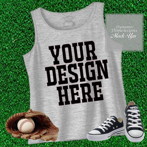 Blank Grey Baseball T-Shirt Mockup