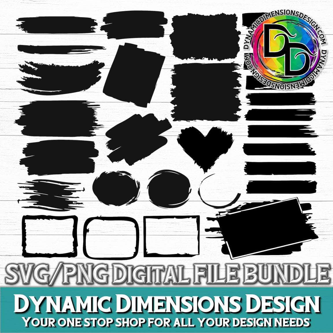 Brushstroke Bundle svg, png, instant download, dxf, eps, pdf, jpg, cricut, silhouette, sublimtion, printable