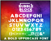 Bubble Block Bold Font .OTF and SVG