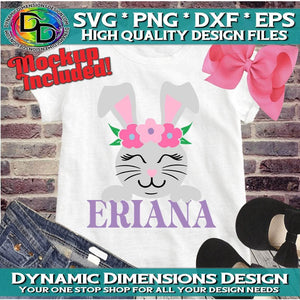 Bunny Girl Personalized svg, png, instant download, dxf, eps, pdf, jpg, cricut, silhouette, sublimtion, printable