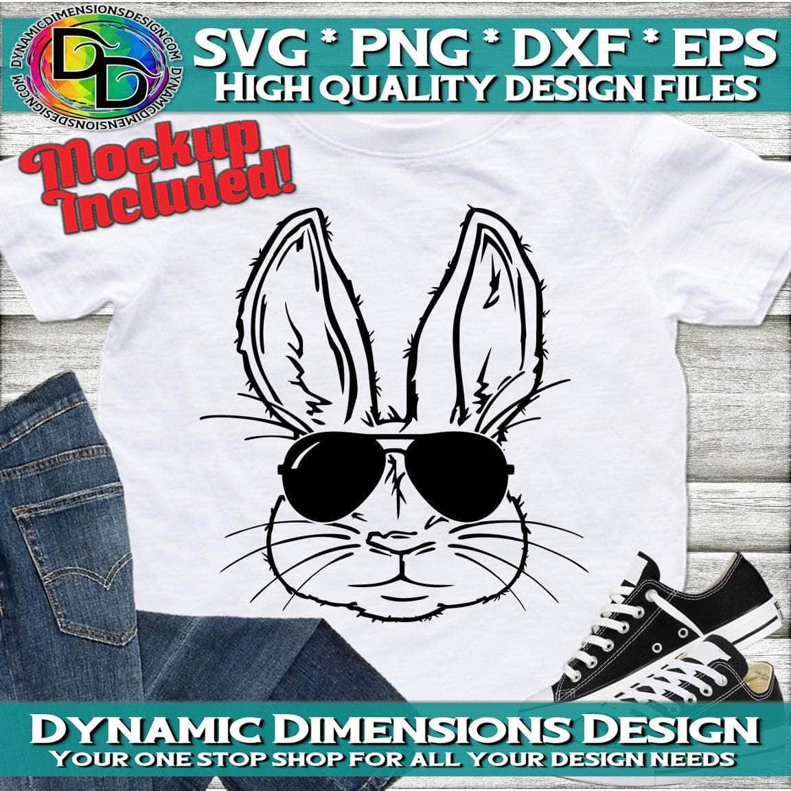 Bunny with Aviators svg, png, instant download, dxf, eps, pdf, jpg, cricut, silhouette, sublimtion, printable