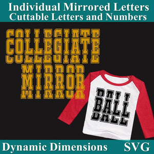Collegiate Mirrored Font