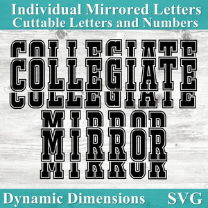 Collegiate Mirrored Font