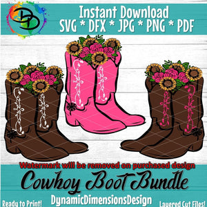 Cowboy Boot Flowers
