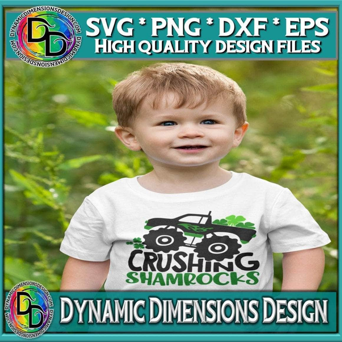 Crushing Shamrocks, Monster truck svg, png, instant download, dxf, eps, pdf, jpg, cricut, silhouette, sublimtion, printable