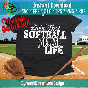 Distressed Livin that softball mom life